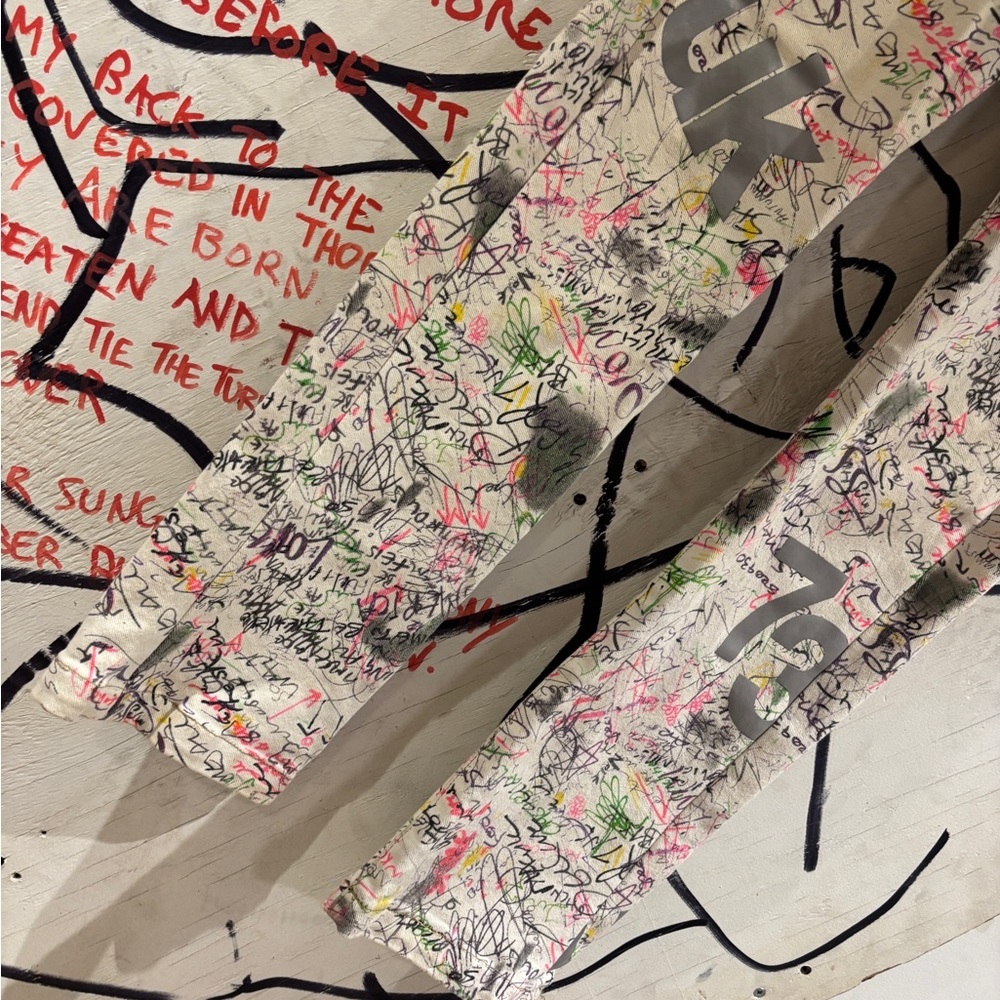 Vintage Y2K Pepe Jeans London Low Rise Graffiti Jeans - Picture 5 of 10